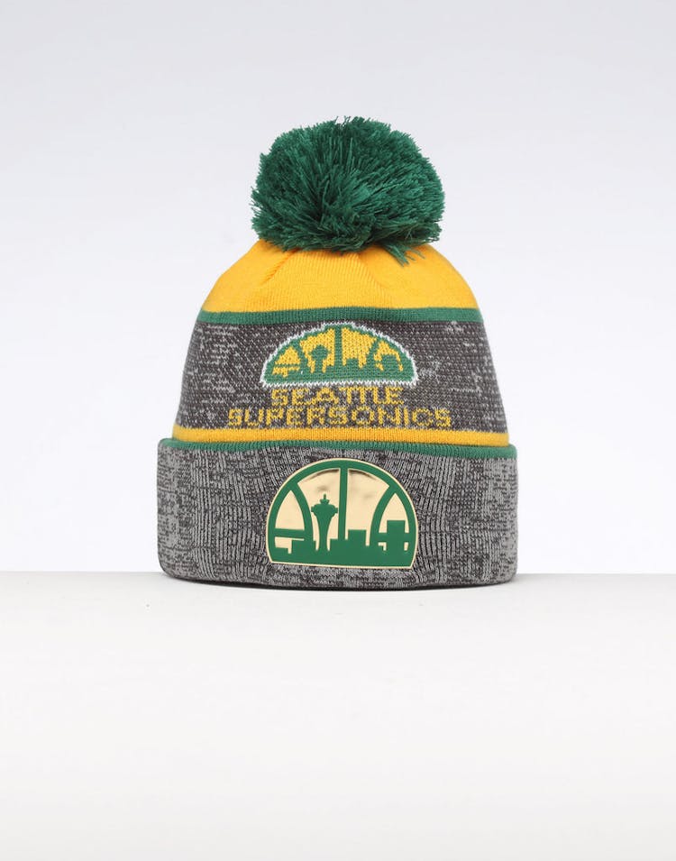 Mitchell & Ness Seattle Supersonics Team Knit Beanie Black/Green