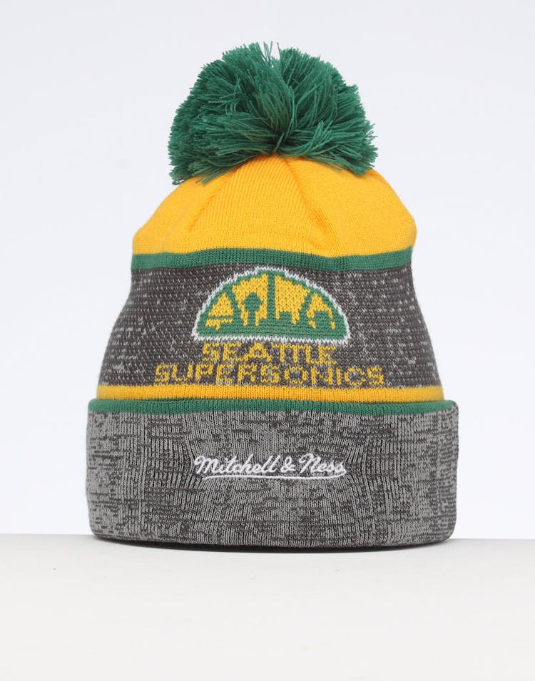 Mitchell & Ness Seattle Supersonics Team Knit Beanie Black/Green