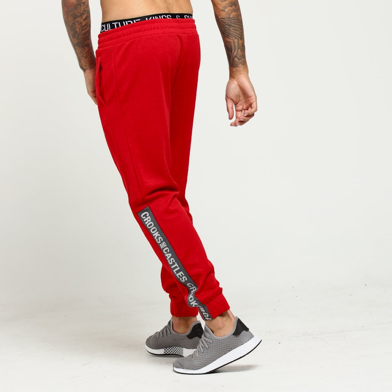 Crooks & Castles Side Line Knit Track Pant Crimson