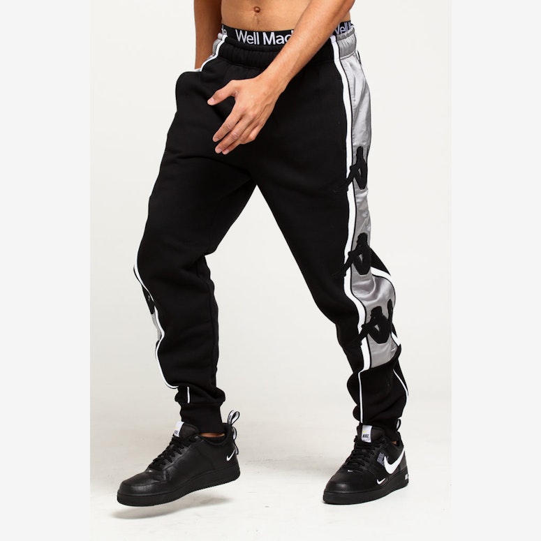 KAPPA AUTHENTIC ZALLARD FLEECE PANT BLACK/GREY/SILVER
