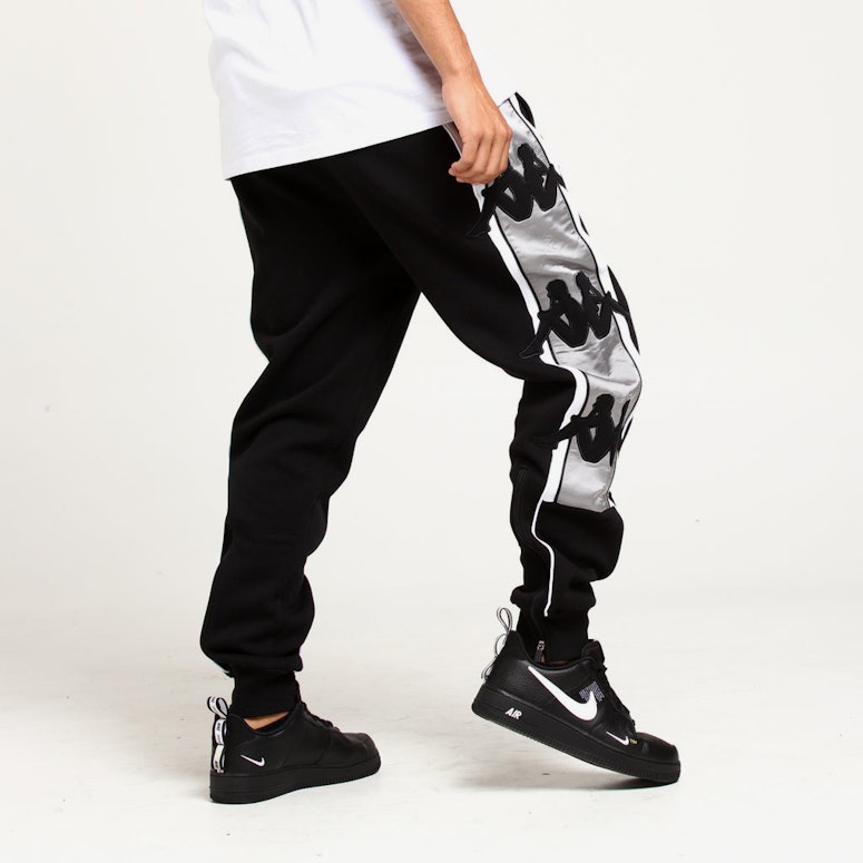 KAPPA AUTHENTIC ZALLARD FLEECE PANT BLACK/GREY/SILVER