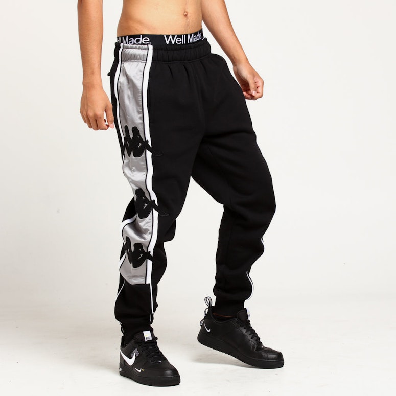 KAPPA AUTHENTIC ZALLARD FLEECE PANT BLACK/GREY/SILVER