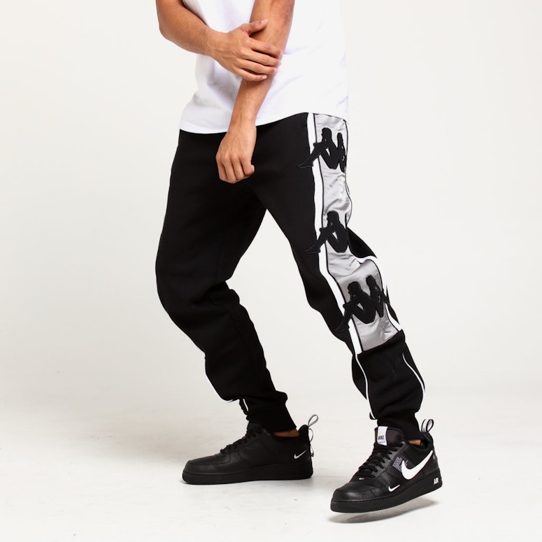 KAPPA AUTHENTIC ZALLARD FLEECE PANT BLACK/GREY/SILVER
