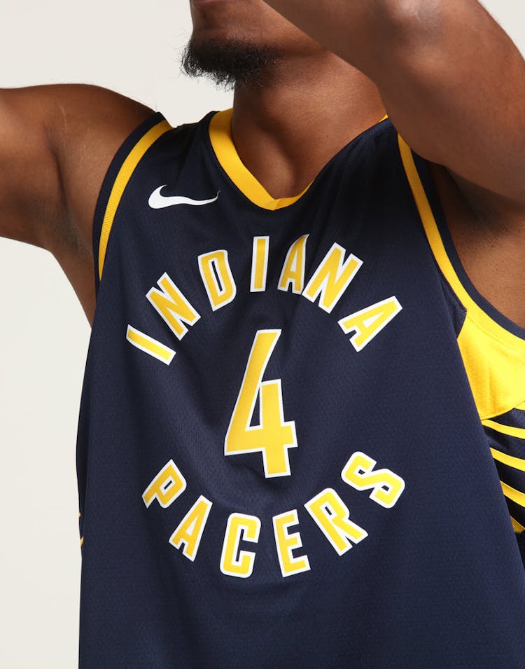 NIKE Indiana Pacers Victor Oladipo #4 ICON EDITION NBA JERSEY Navy/Yellow
