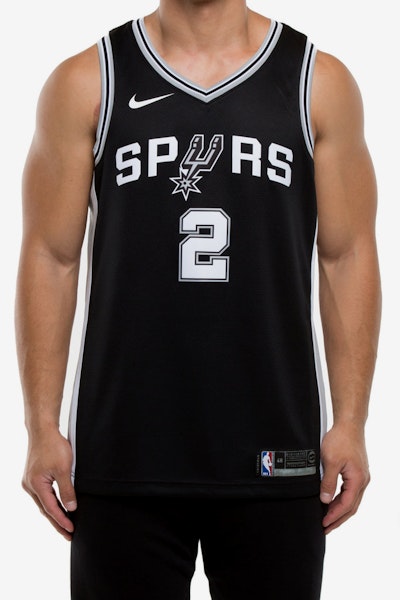 Kawhi Leonard #2 San Antonio Spurs Nike Icon Edition Swingman Jersey Black/Silver