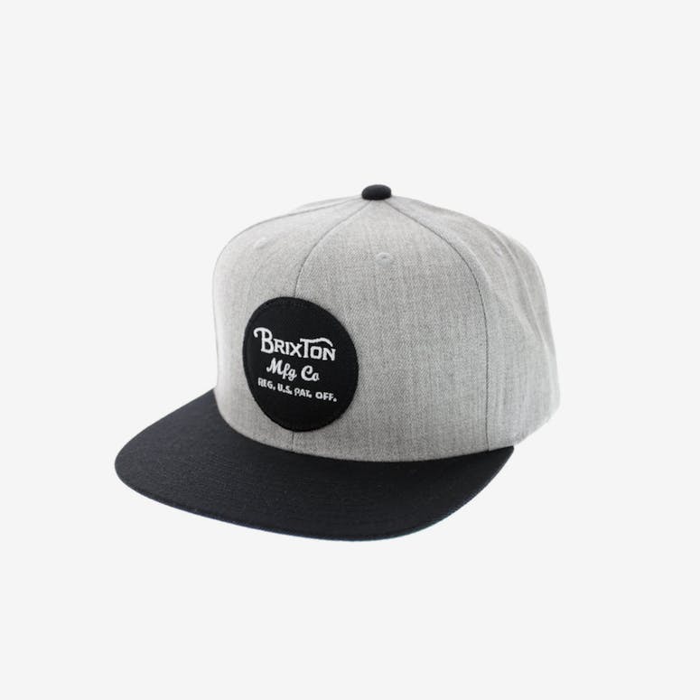 Brixton Wheeler Snapback Heather Grey/black