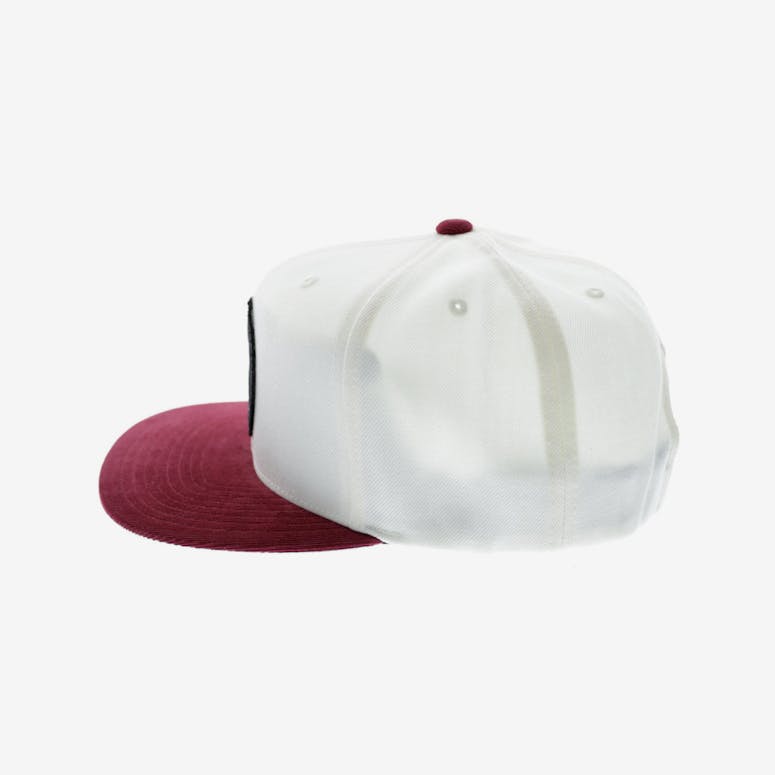 Brixton Wheeler Snapback White/burgundy