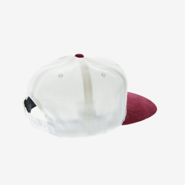 Brixton Wheeler Snapback White/burgundy