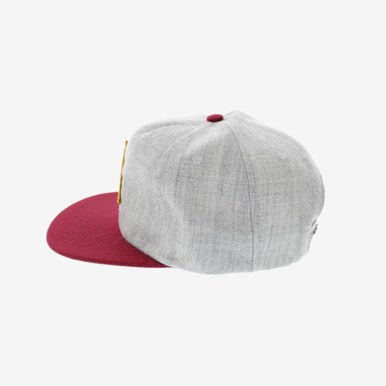 Brixton Cue Snapback Grey/burgundy