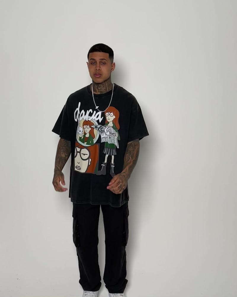 American Thrift X Daria Daria Premium Vintage T-Shirt Vintage Black thumbnail - 2