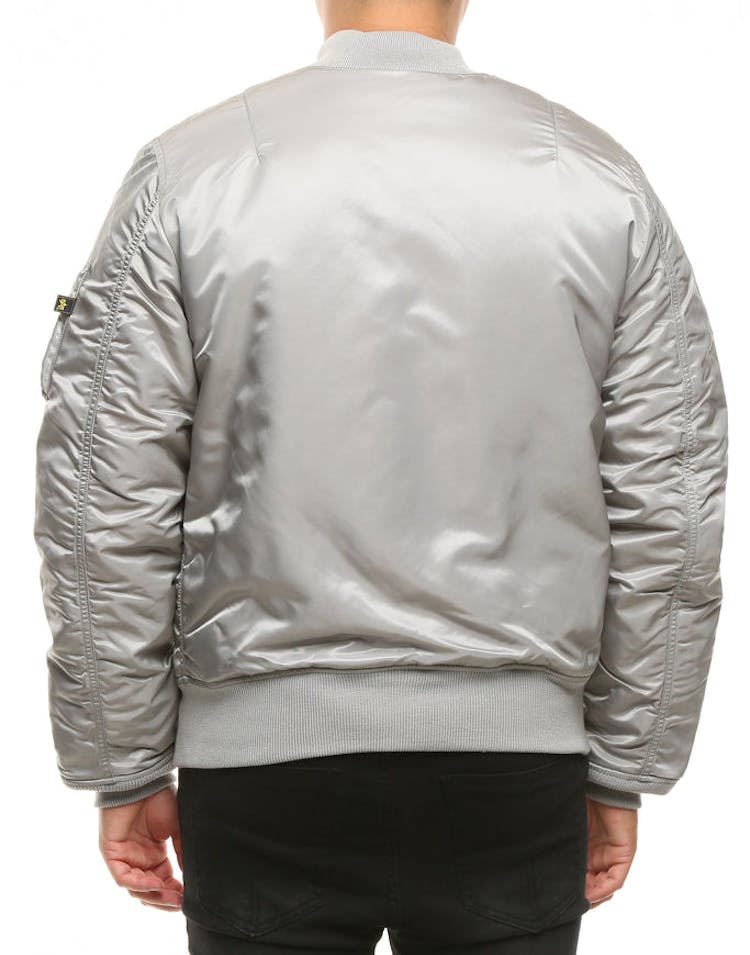 Alpha Industries MA-1 Slim Fit Flight Jacket Silver