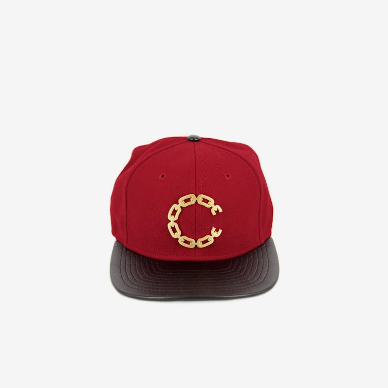 Thuxury Chain C Leather Strap Back Red/black