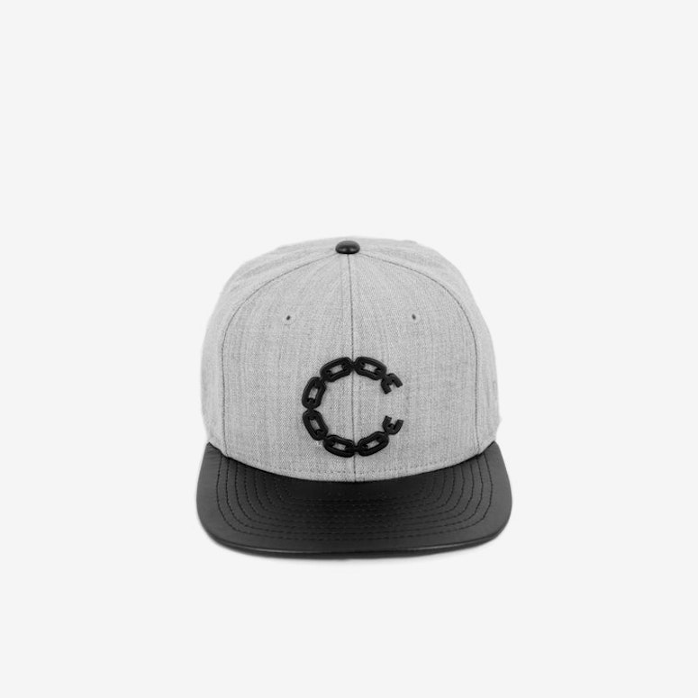 Thuxury Chain C Leather Strap Back Grey/black