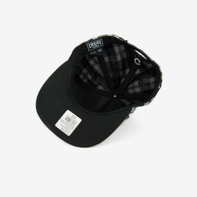 Core Logo Plaid Snapback White/black