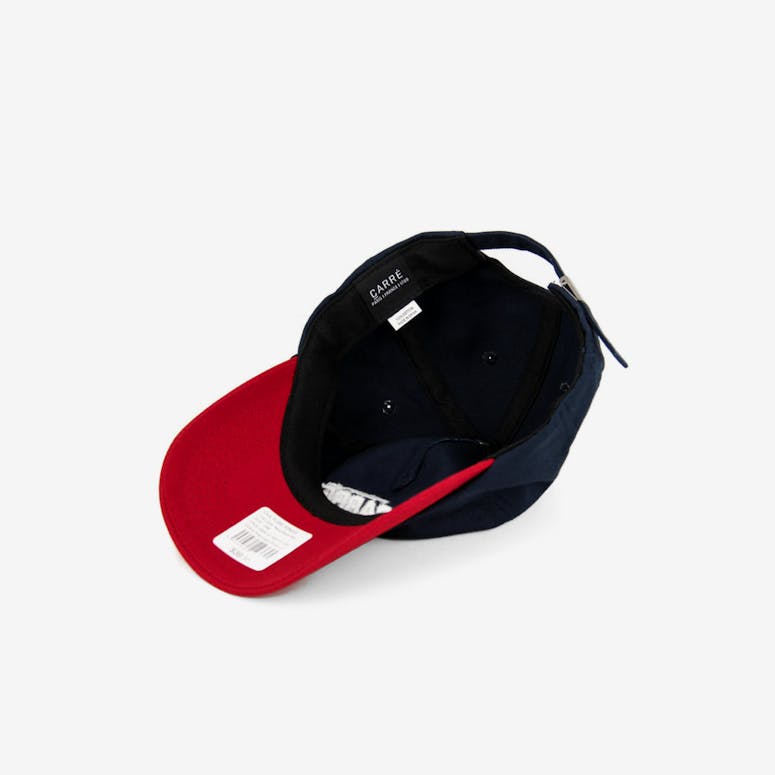 Global Precurved Strapback Navy/red