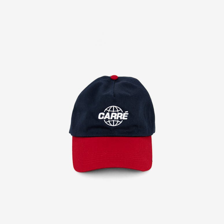 Global Precurved Strapback Navy/red