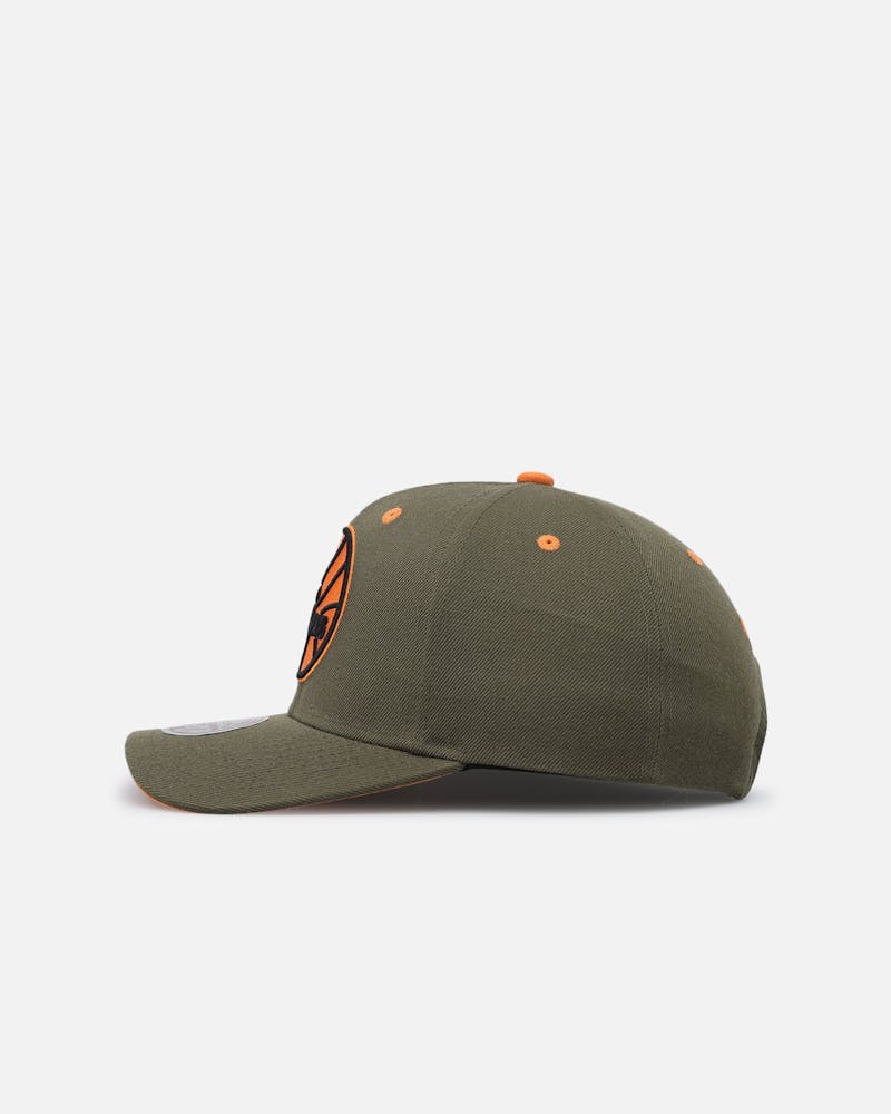 Mitchell & Ness Philadelphia 76ers 'Harmony of Hues' Pro Crown Snapback Olive/Orange