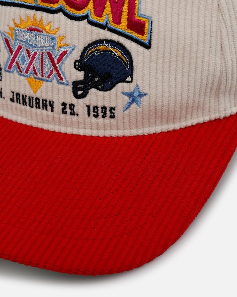 47 Brand Super Bowl XXIX 'Vintage Super Bowl' 47 Hitch Corduroy Snapback Natural/Red