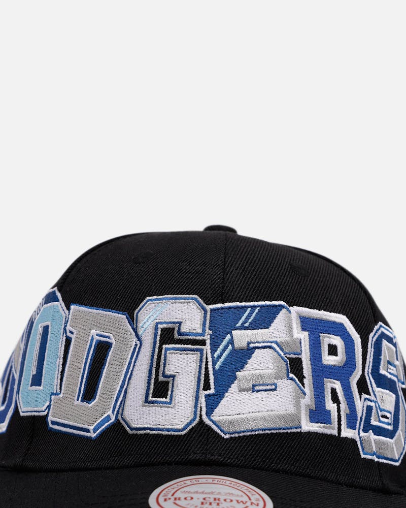 Mitchell & Ness Los Angeles Dodgers 'Hyper Type' Pro Crown Snapback Black