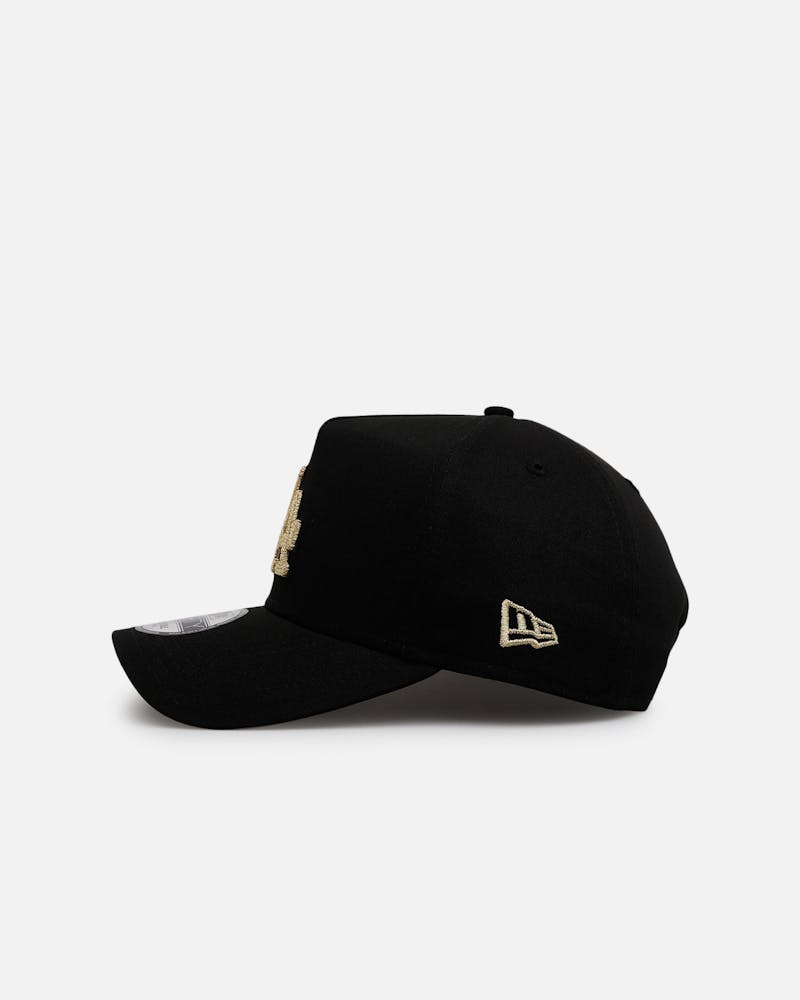 New Era Los Angeles Dodgers 'Raised Metallic Chainstitch' 9FORTY A-Frame Snapback Black