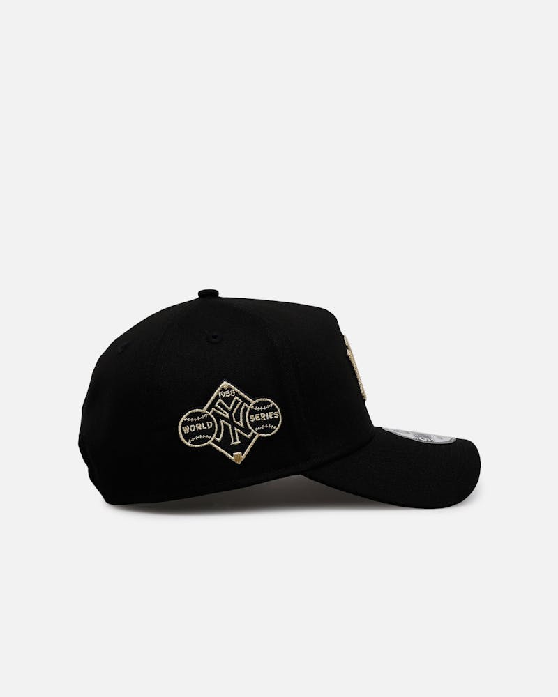 New Era New York Yankees 'Raised Metallic Chainstitch' 9FORTY A-Frame Snapback Black