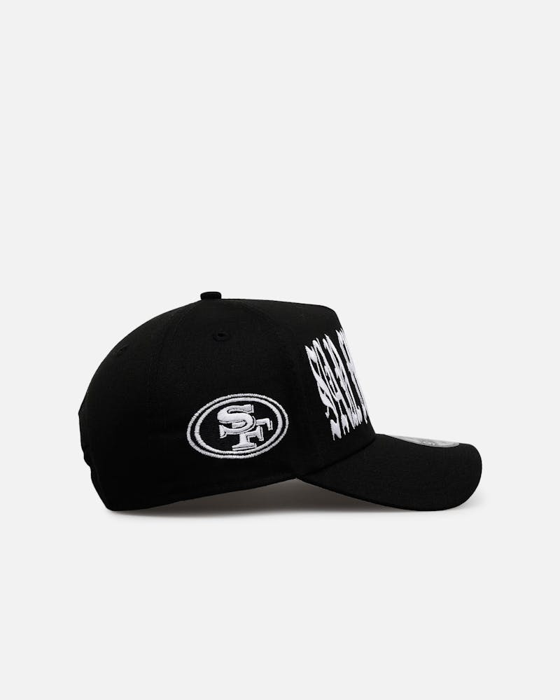 New Era San Francisco 49ers 'Oversized Gothic Script Crown' 9FORTY A-Frame Snapback Black/White