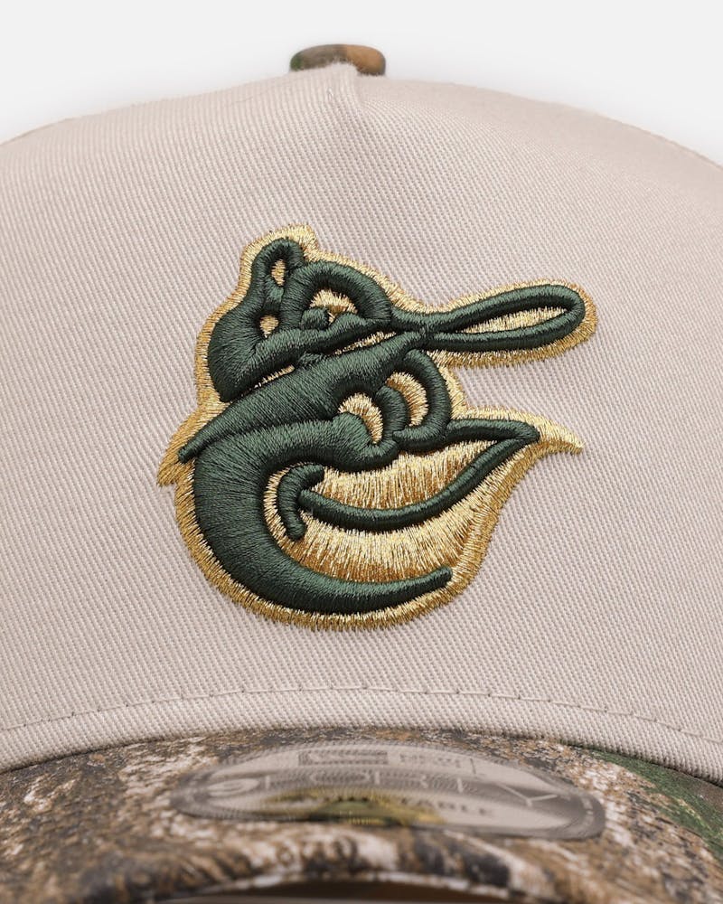 New Era Baltimore Orioles 'Real Tree Stone' 9FORTY A-Frame Snapback Stone
