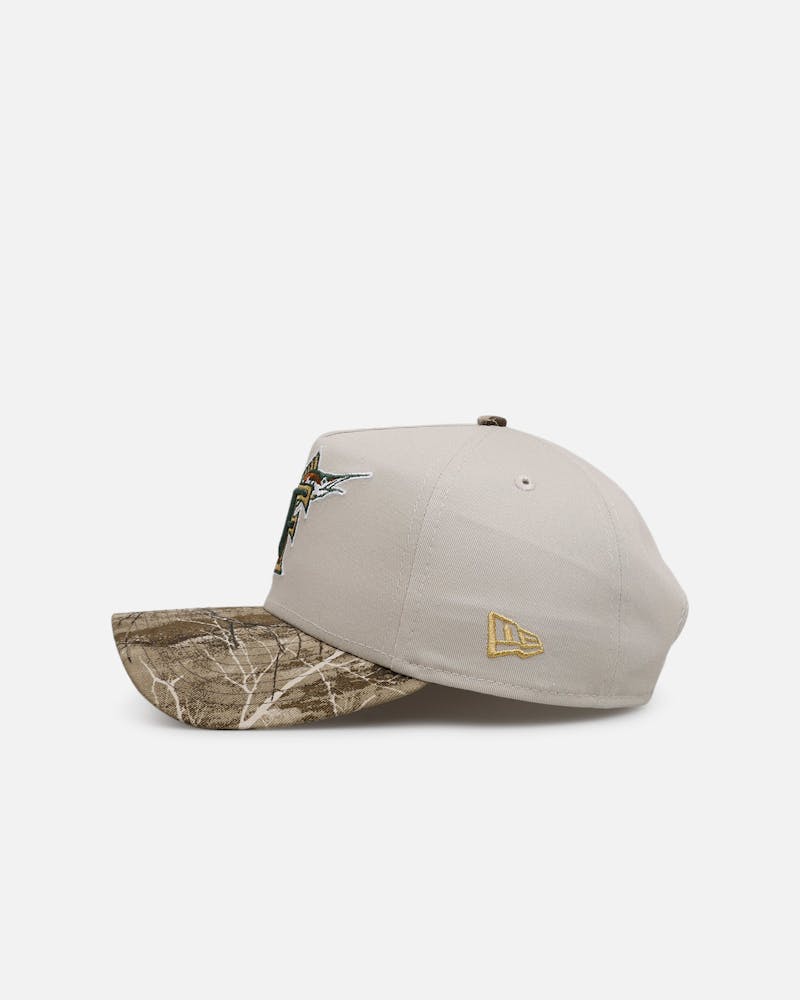 New Era Florida Marlins 'Real Tree Stone' 9FORTY A-Frame Snapback Stone