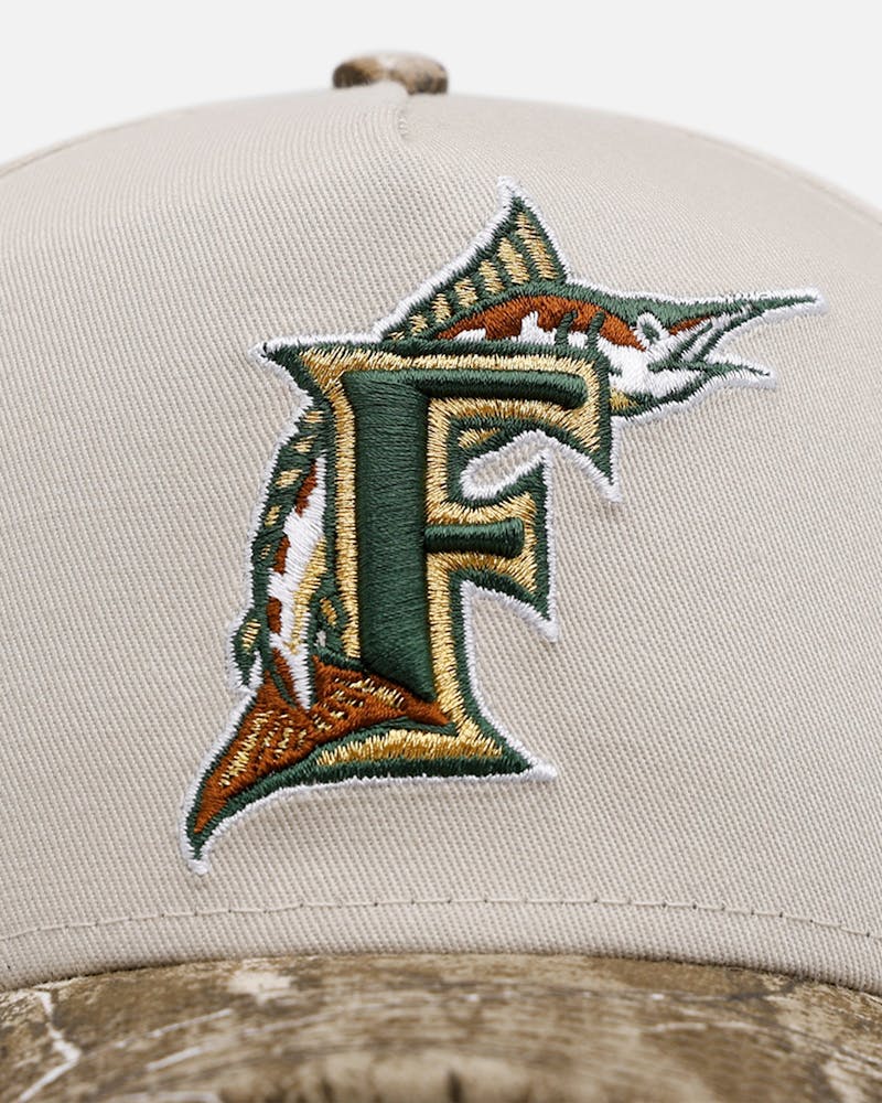 New Era Florida Marlins 'Real Tree Stone' 9FORTY A-Frame Snapback Stone