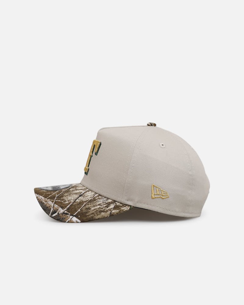 New Era Texas Rangers 'Real Tree Stone' 9FORTY A-Frame Snapback Stone