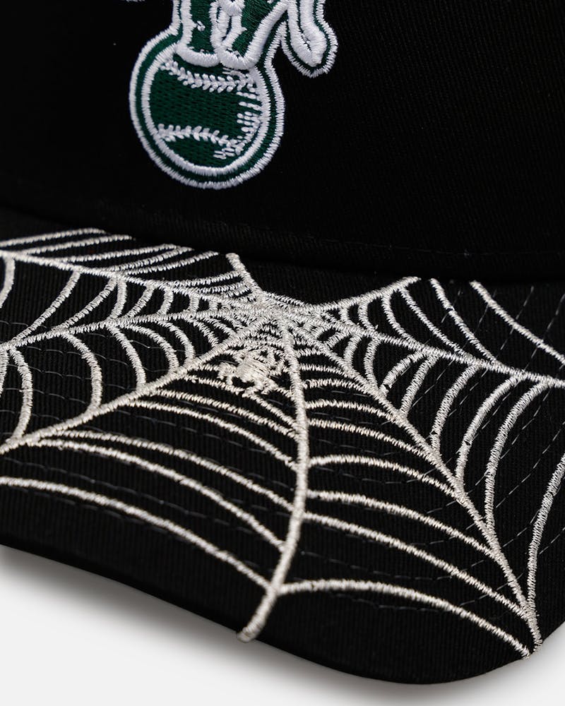 New Era Oakland Athletics 'Spider Web Visor' 9FORTY A-Frame Snapback Black