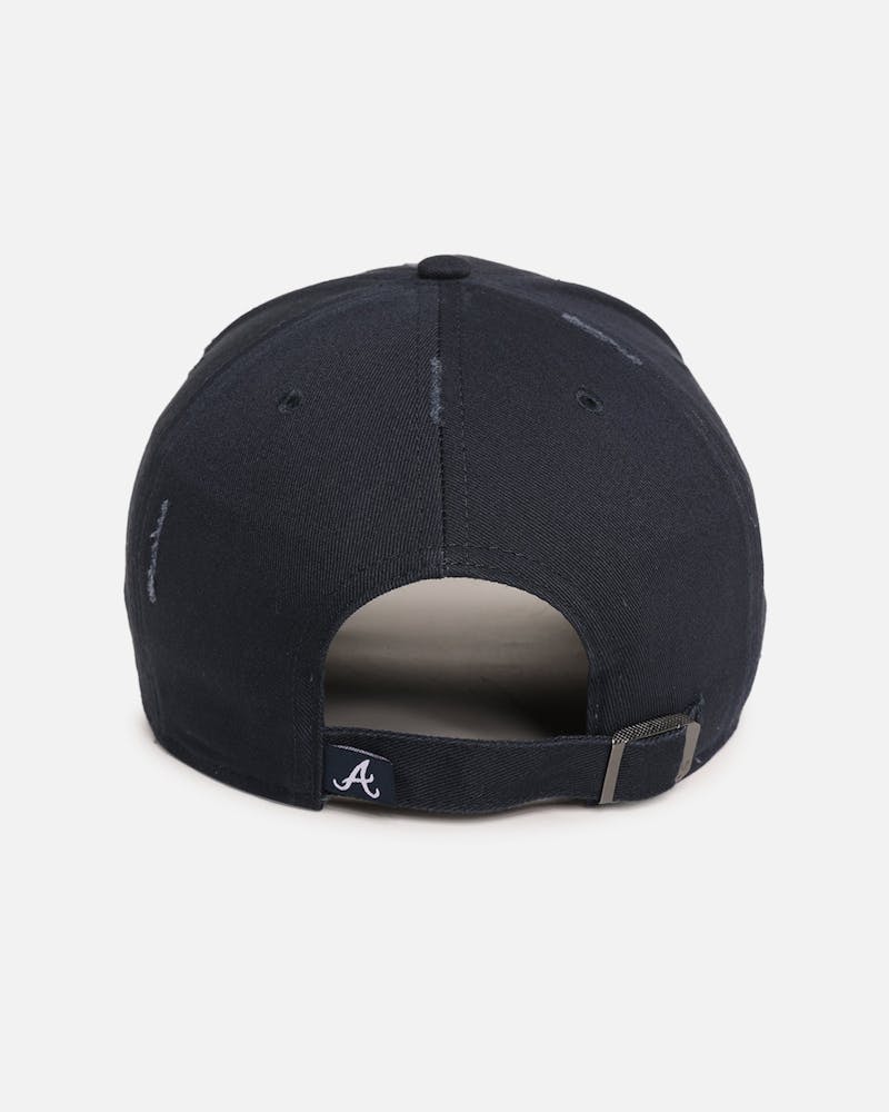 47 Brand Atlanta Braves 'Destruct Gothic Visor' 47 Offside Strapback Natural/Navy