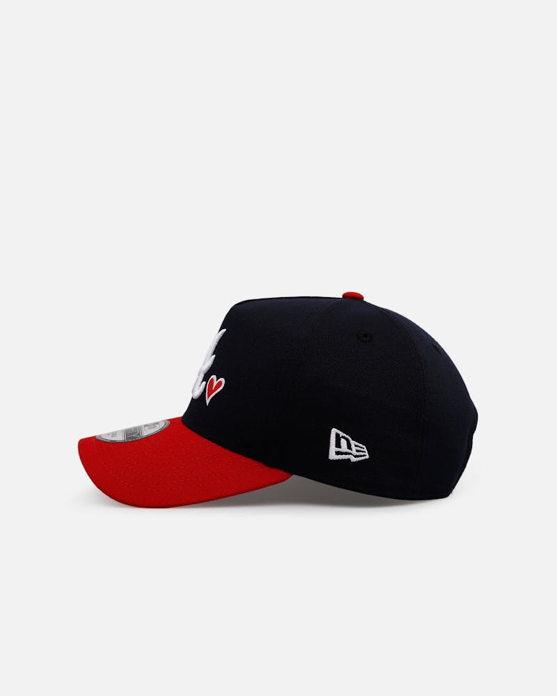 New Era Atlanta Braves 'Team Color Hearts' 9FORTY A-Frame Snapback Navy/Red