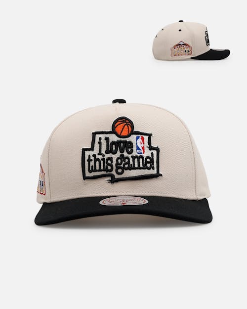 Mitchell & Ness Los Angeles Lakers 'I Love This Game' Pro Pinch Snapback Natural/Black