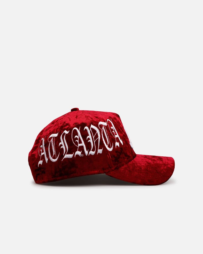 New Era Atlanta Braves 'Crushed Velvet Dreams' 9FORTY A-Frame Snapback Maroon