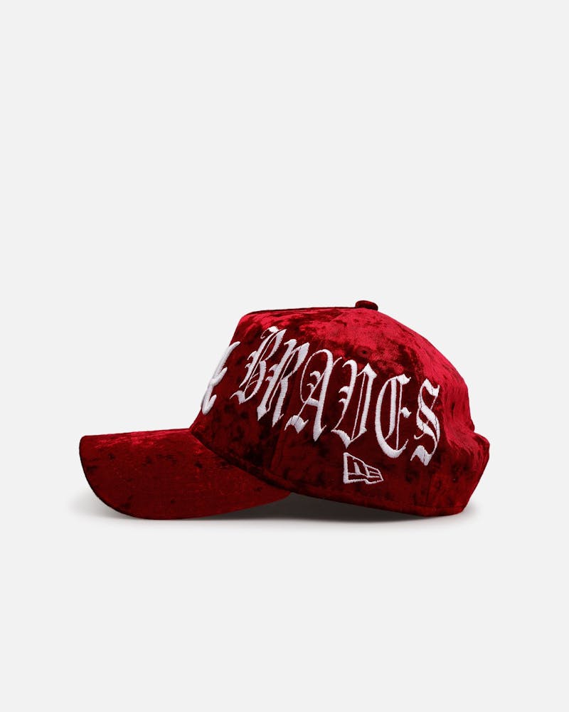 New Era Atlanta Braves 'Crushed Velvet Dreams' 9FORTY A-Frame Snapback Maroon
