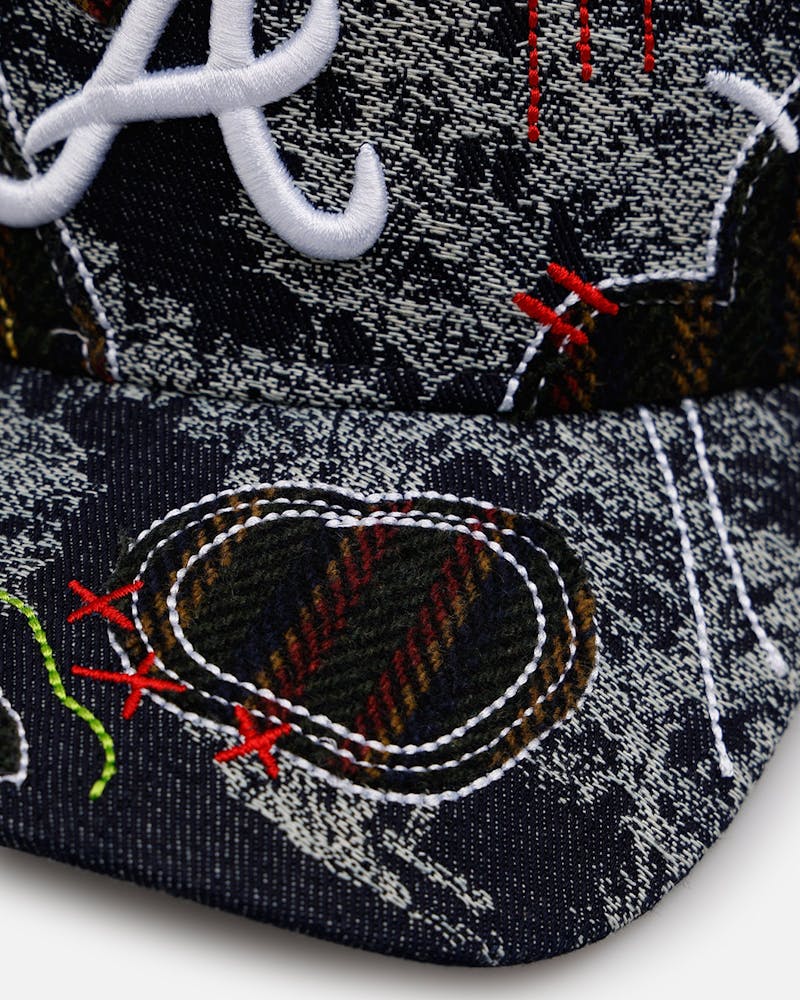 New Era Atlanta Braves 'Running Stitch' 9FORTY A-Frame Snapback Multi