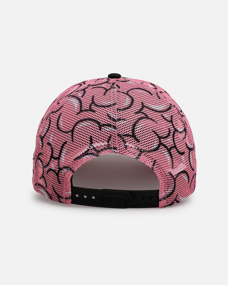 New Era Los Angeles Dodgers 'Thoughtful' 9FORTY A-Frame Trucker Snapback Black/Pink