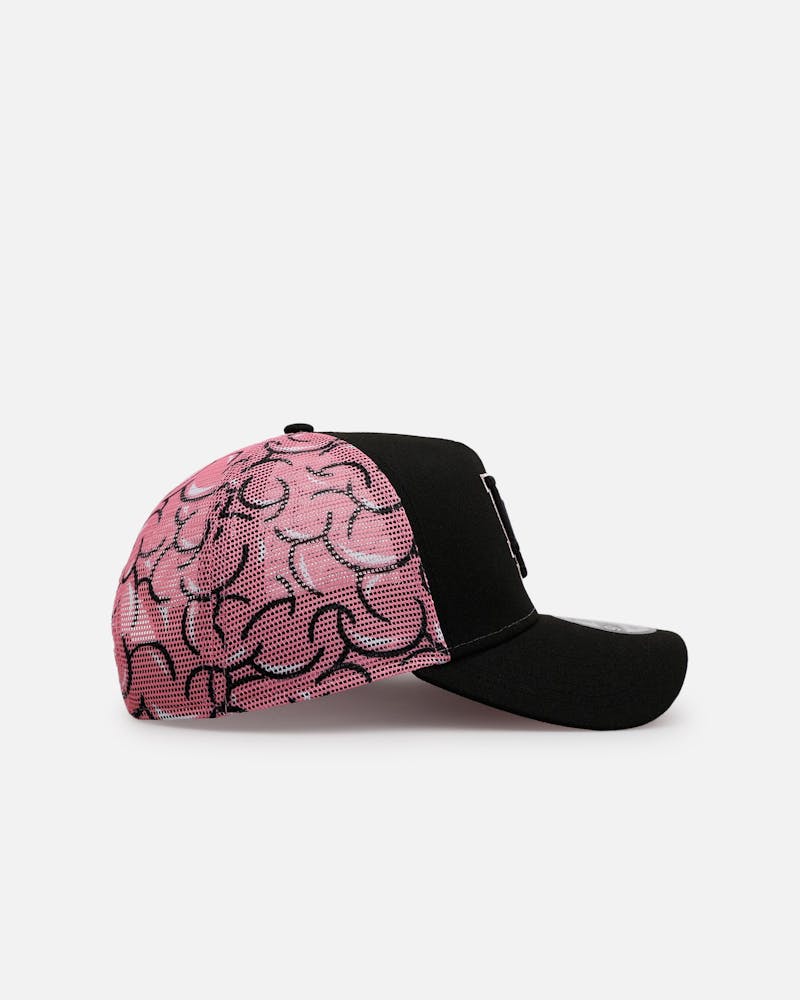 New Era Los Angeles Dodgers 'Thoughtful' 9FORTY A-Frame Trucker Snapback Black/Pink