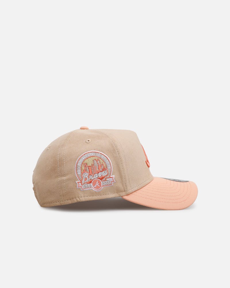 New Era Atlanta Braves 'Peach Suede' 9FORTY A-Frame Snapback Peach
