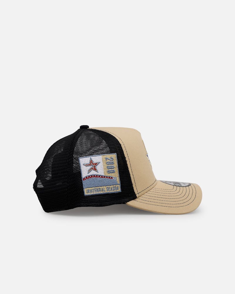 New Era Houston Astros 'Vintage Truckers' 9FORTY A-Frame Trucker Snapback Vegas Gold