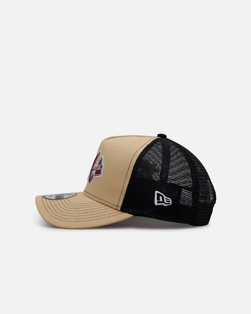 New Era Atlanta Braves 'Vintage Truckers' 9FORTY A-Frame Trucker Snapback Vegas Gold