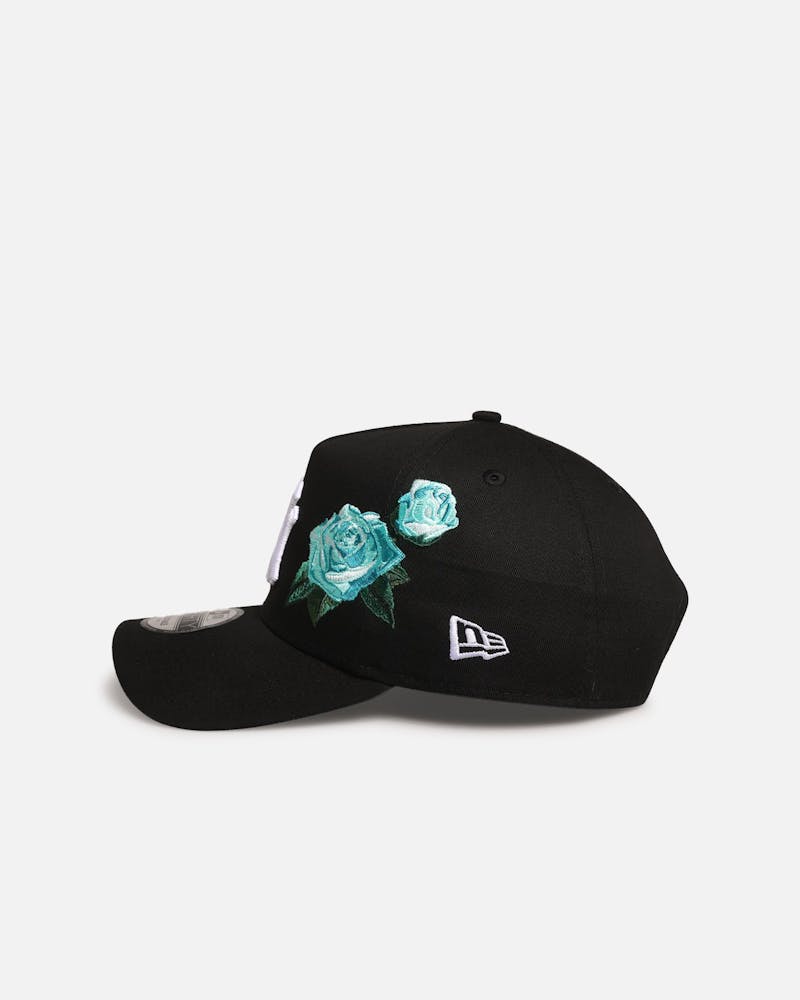 New Era New York Yankees 'Aqua Rose Embroidery' 9FORTY A-Frame Snapback Black/Aqua