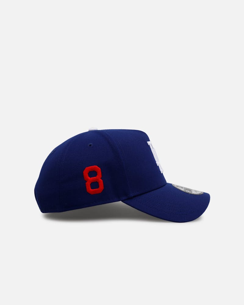 New Era Los Angeles Dodgers '#8 Side Patch' 9FORTY A-Frame Snapback Dark Royal