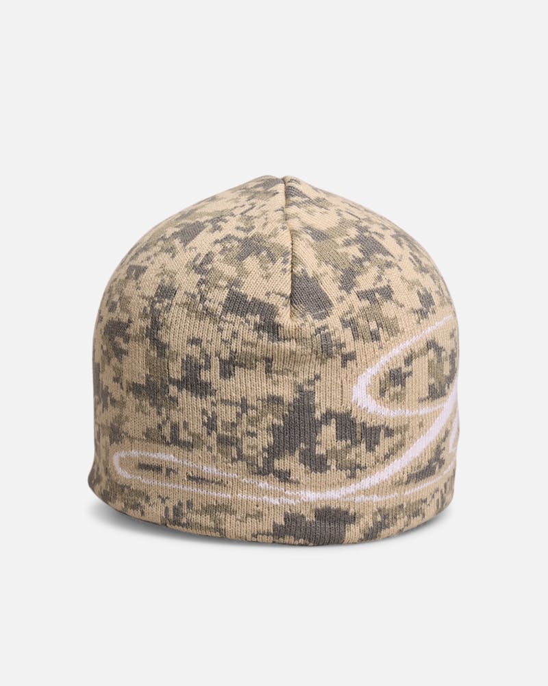 Loiter Skull Knit Beanie Digi Camo