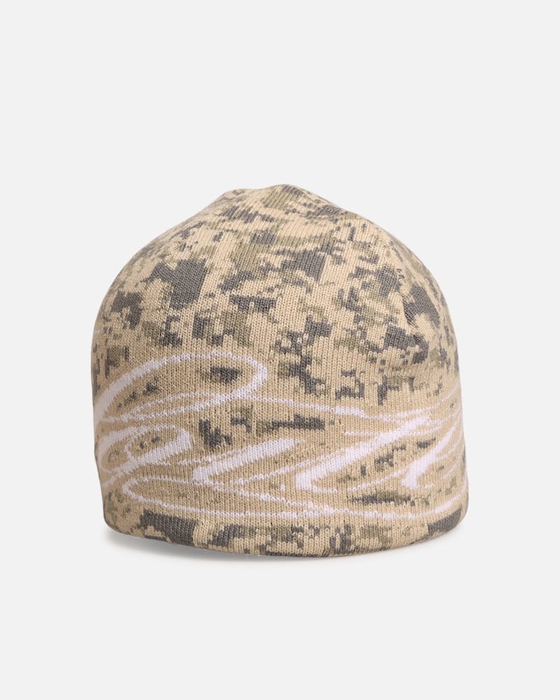 Loiter Skull Knit Beanie Digi Camo