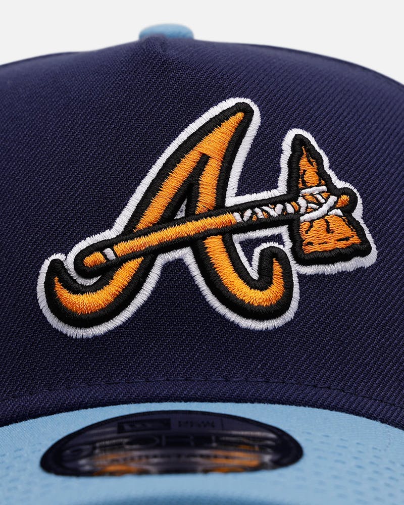 New Era Atlanta Braves 'Coral' 9FORTY A-Frame Snapback Navy/Sky