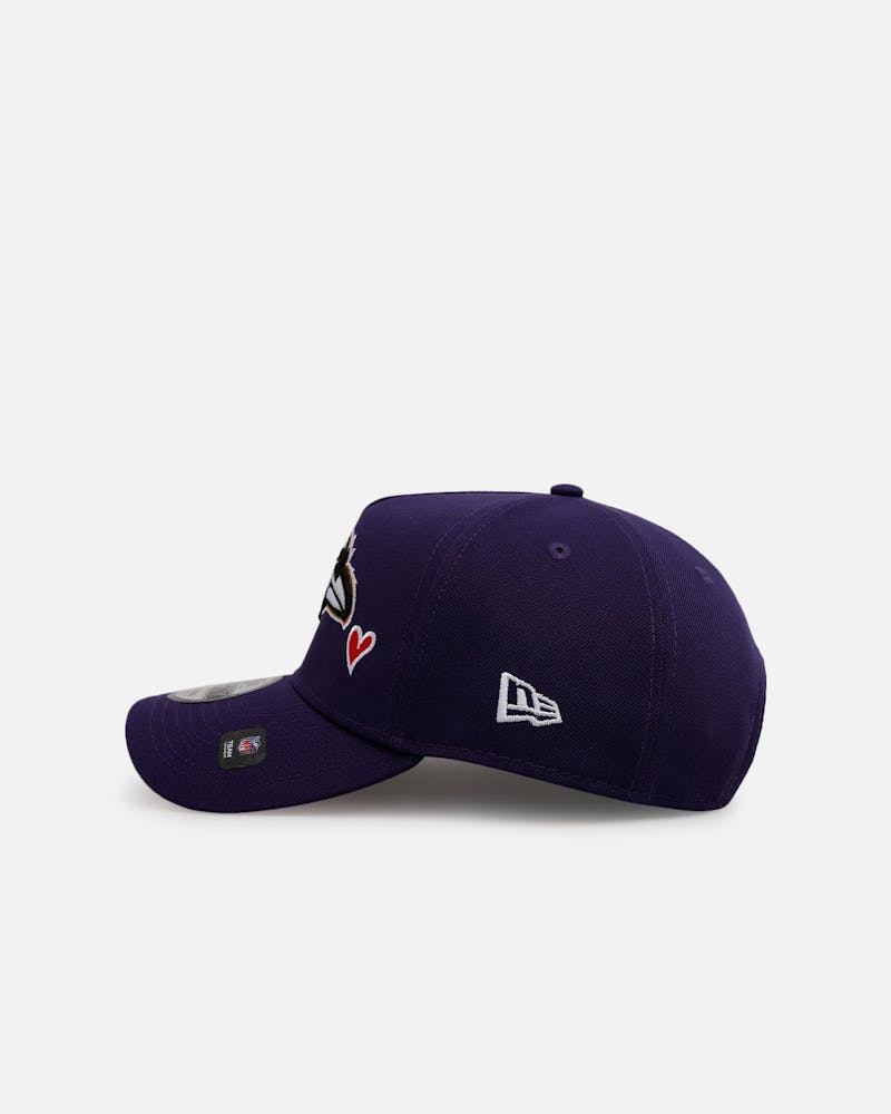 New Era Baltimore Ravens 'Team Color Hearts' 9FORTY A-Frame Snapback Official Team Color
