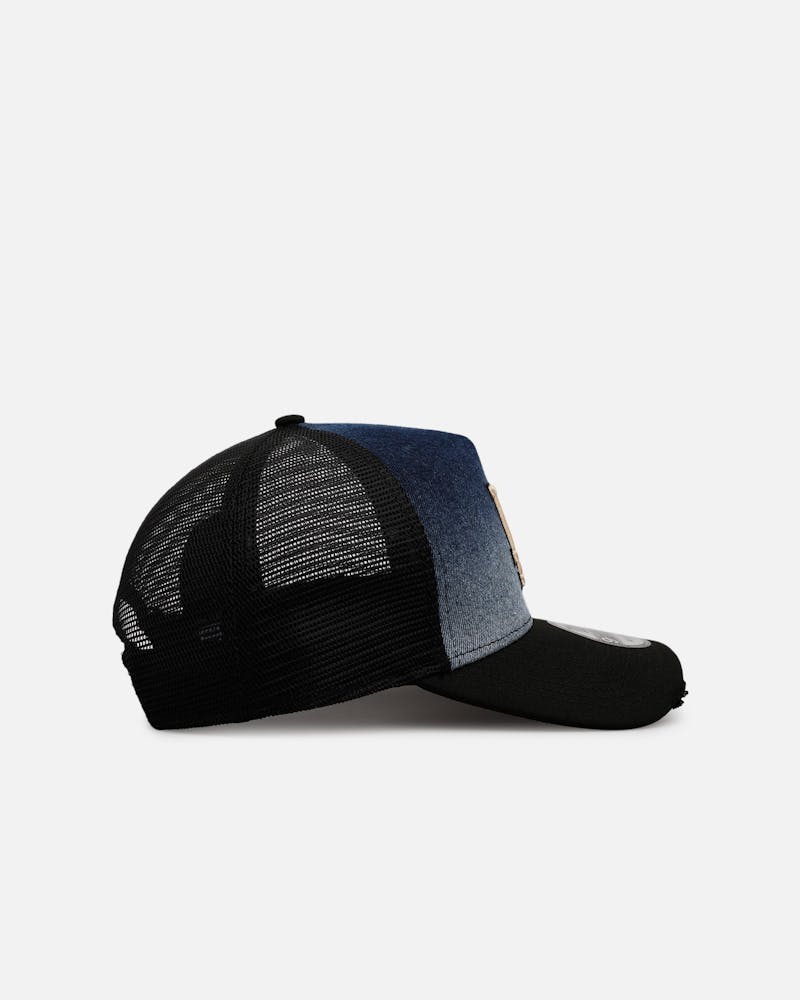 New Era Los Angeles Dodgers 'Bleach' 9FORTY A-Frame Trucker Snapback Denim