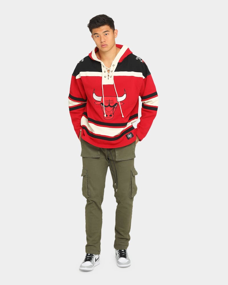 47 Brand Chicago Bulls Superior Lacer Hoodie Red